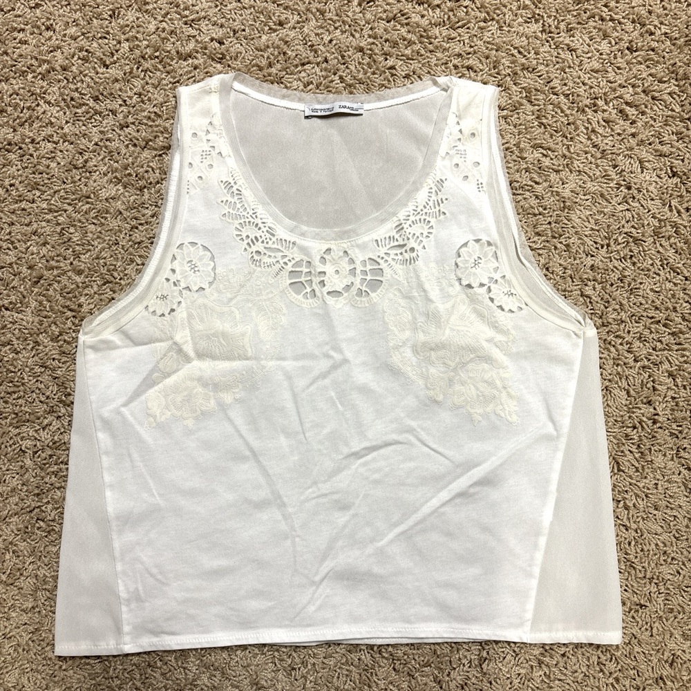 Zara white top